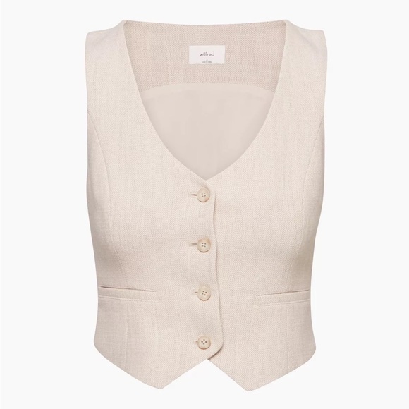 Aritzia Tops Aritzia Wilfred Desire Suit Vest Tweed Poshmark